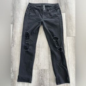 Woman’s REWASH brand  size 30 waist (or size 11) jeans. Straight leg distressed